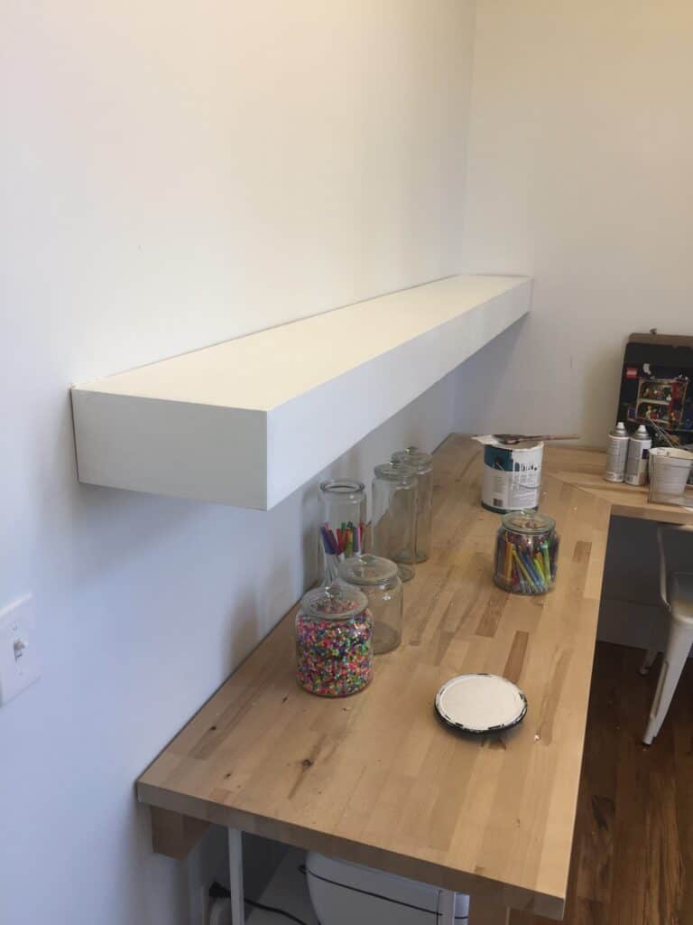 floating shelves done DIY