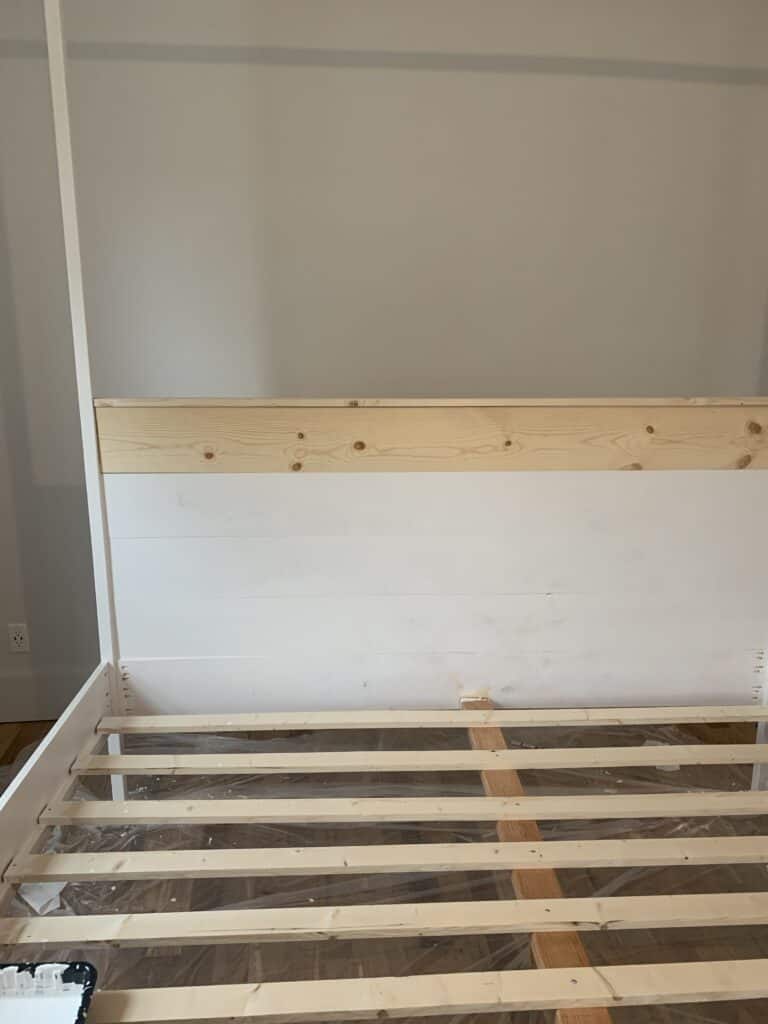 Headboard on canopy bed