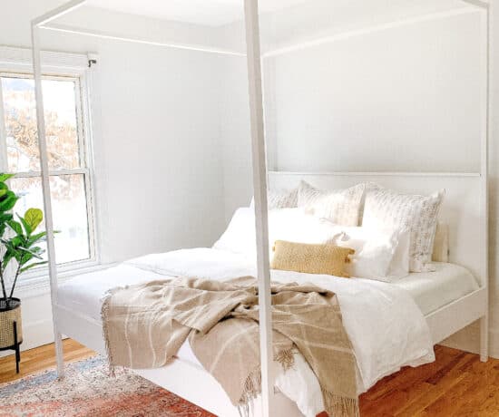 DIY king canopy bed frame
