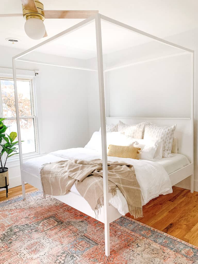 King Canopy Bed Frame DIY Tutorial - arinsolangeathome