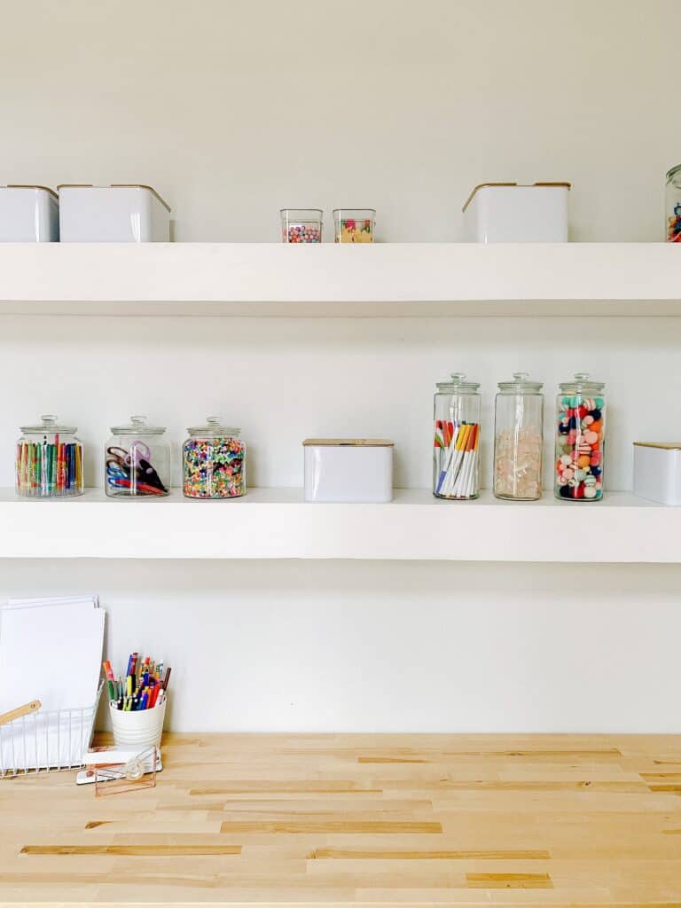 DIY floating shelves 