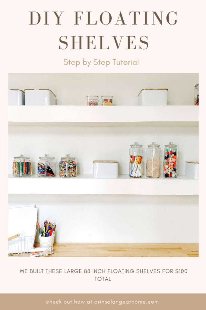 diy floating shelves tutorial 