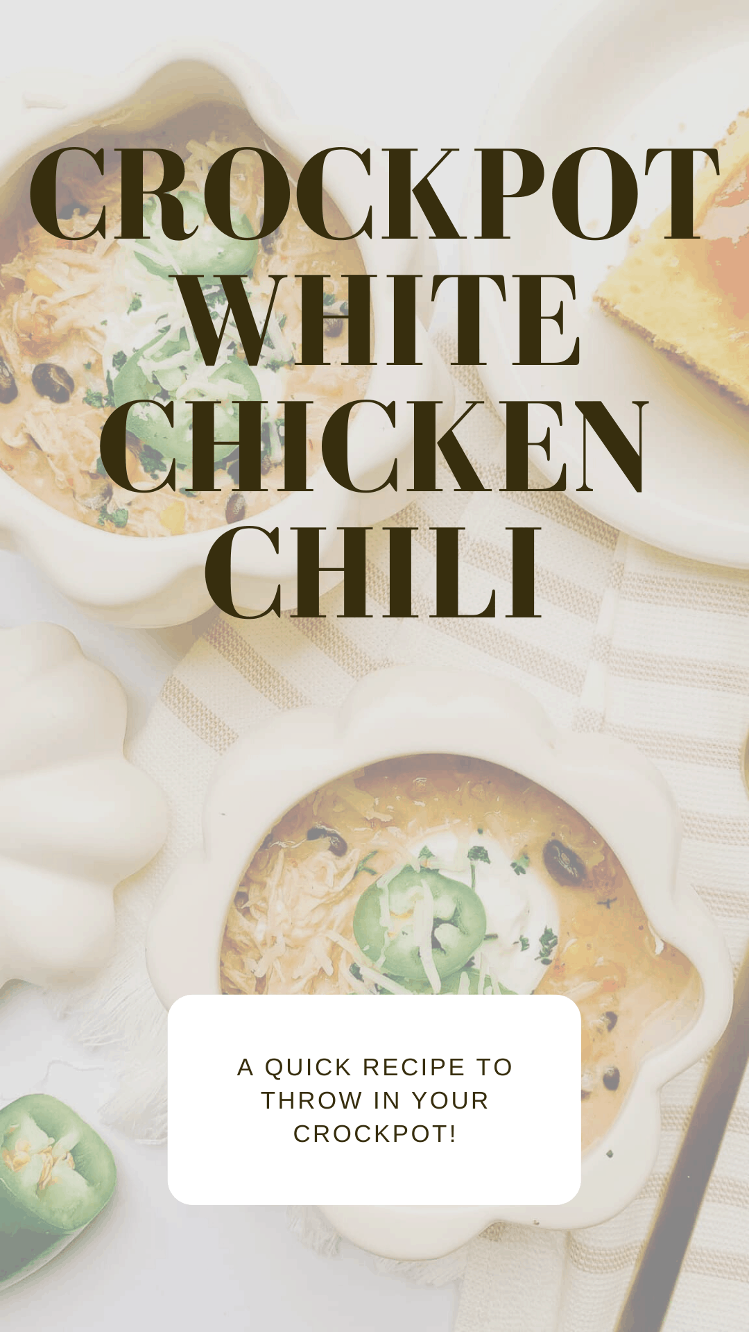 White Chicken Chili In The Crockpot - arinsolangeathome
