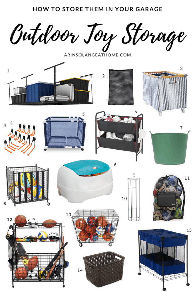 Outdoor toy storage ideas in the garage