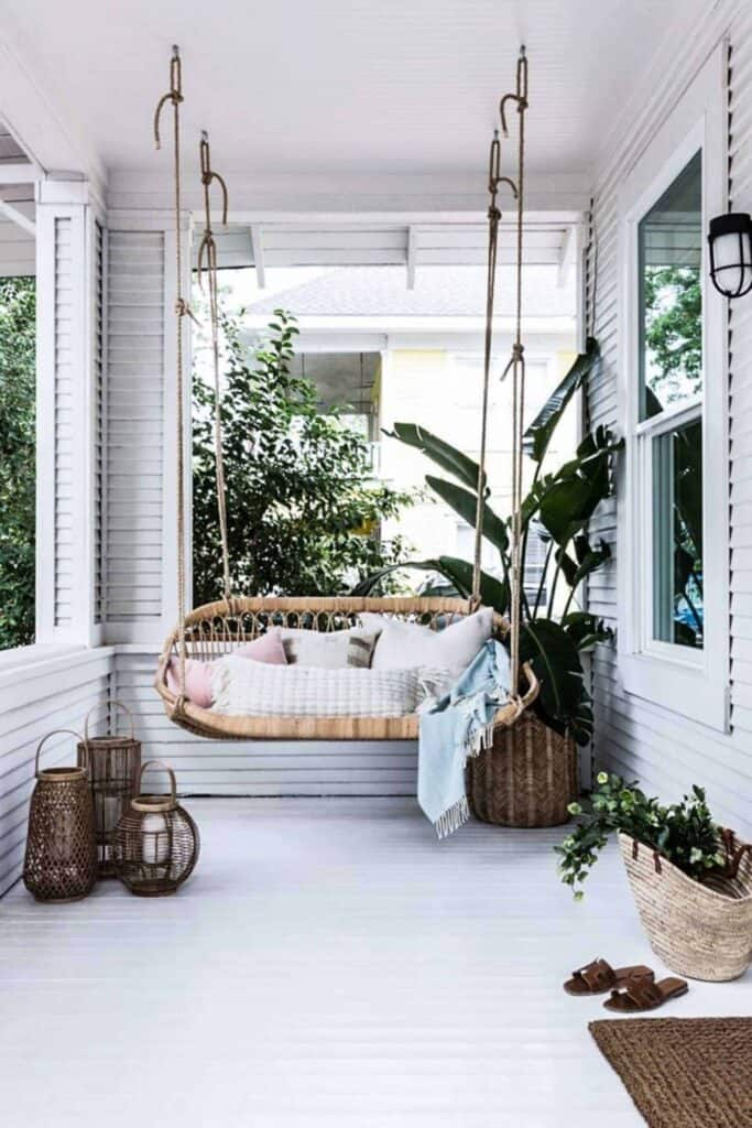 boho front porch