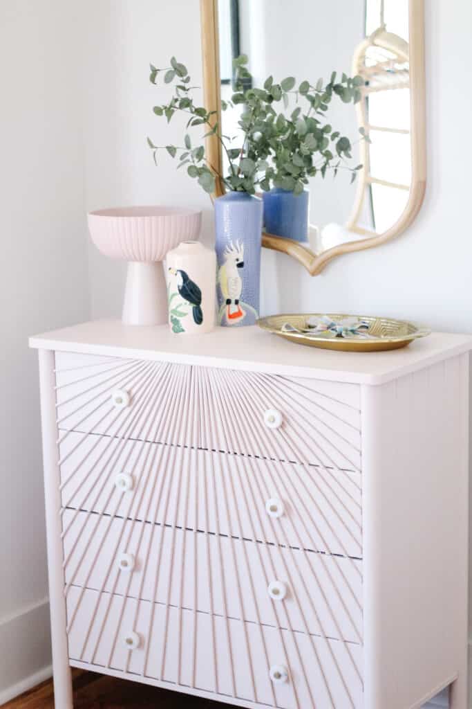 DIY Dowel Dresser Sunburst Style 