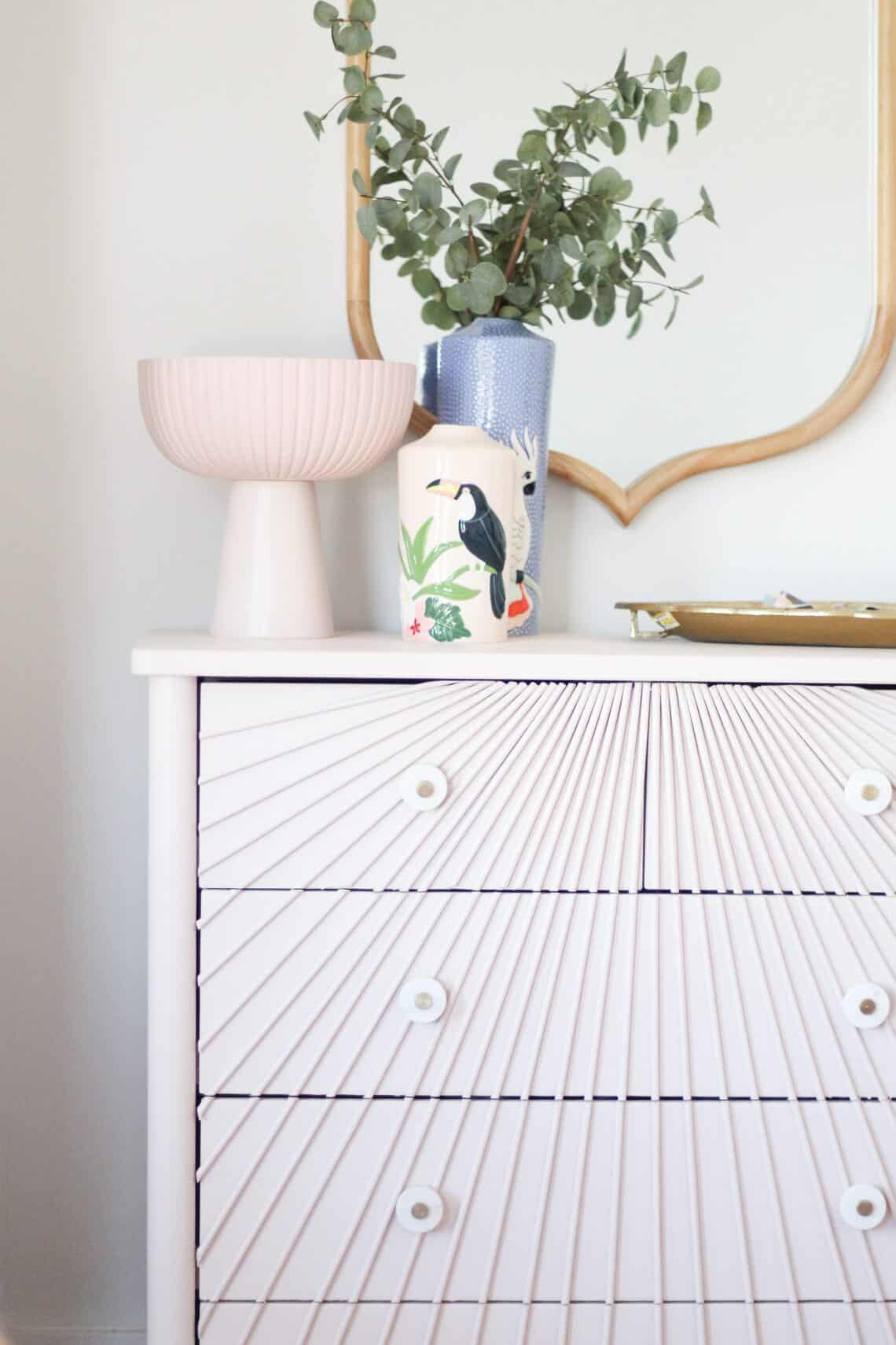 Wood Dowel Dresser - Create a DIY Sunburst Dresser - arinsolangeathome