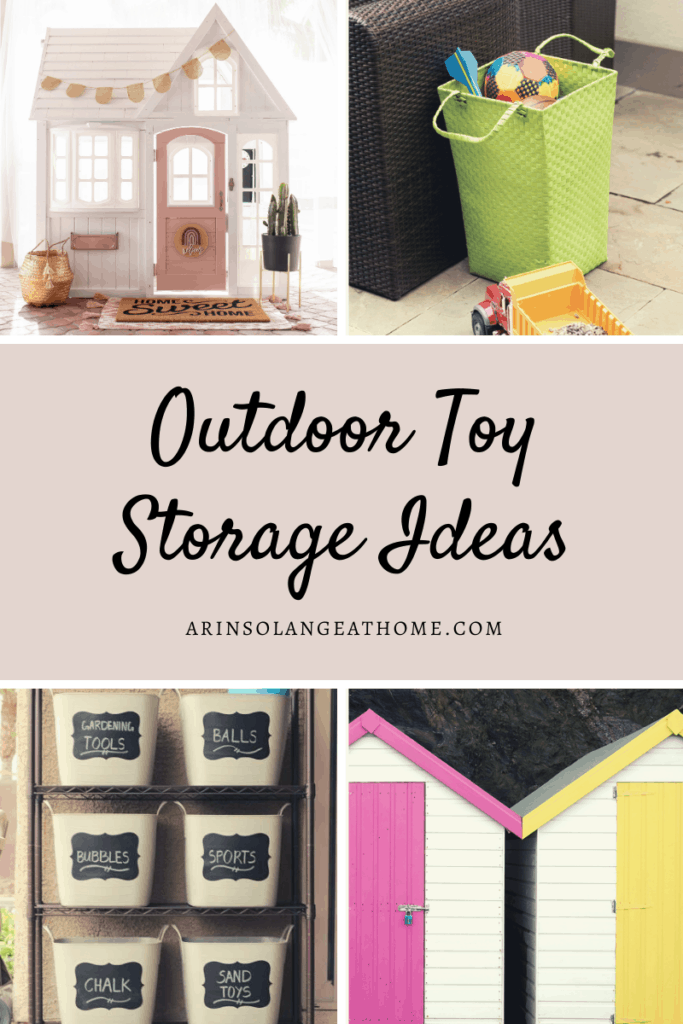 Outside toy shop storage solutions