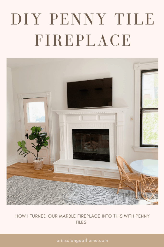 Fireplace with Penny Tile 