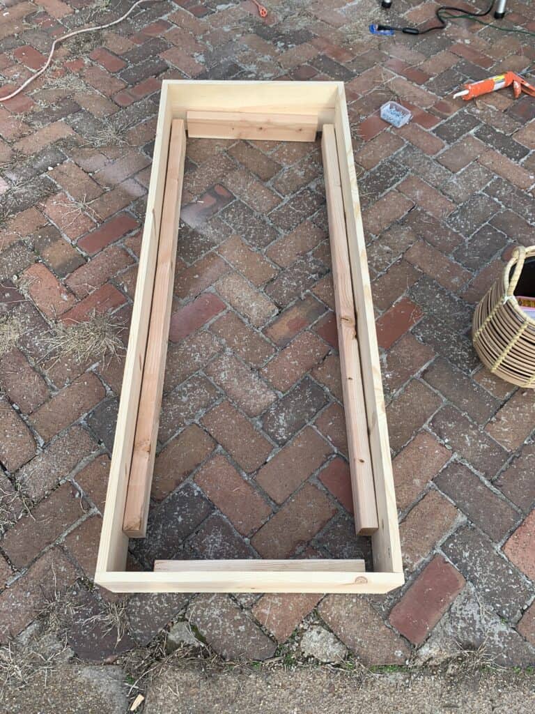 frame for the diy porch swing 