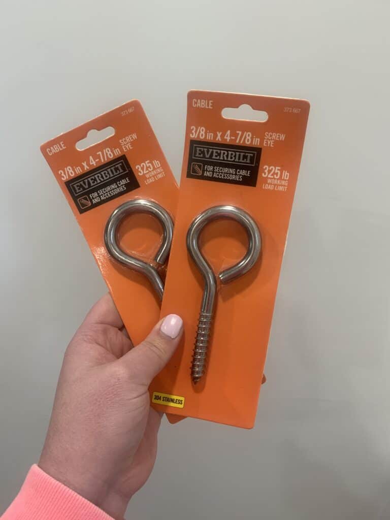 eye bolt screws for hanging porch swing 