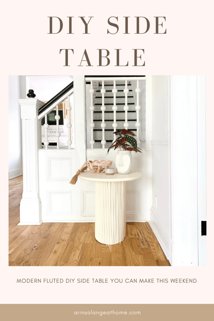 DIY Side table with dowels