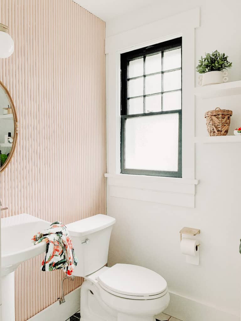 pink and modern bathroom