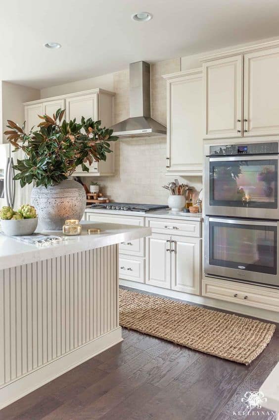 jute runner rug in kitchen 