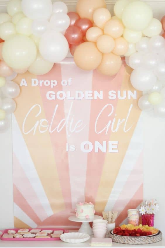 a drop of golden sun birthday party