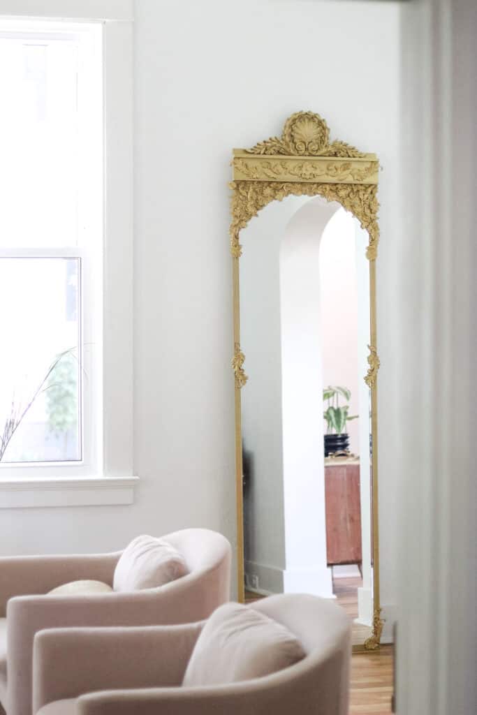 DIY Mirror frame - gold 