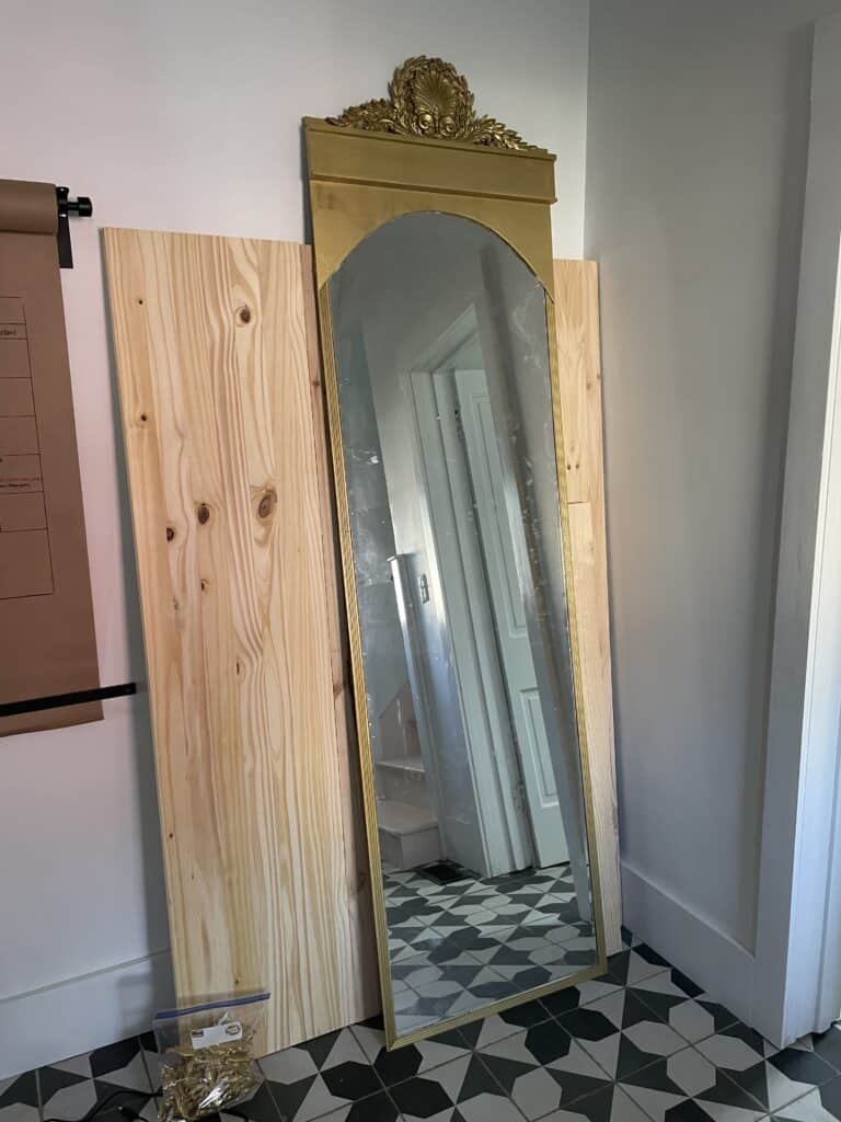 DIY floor mirror