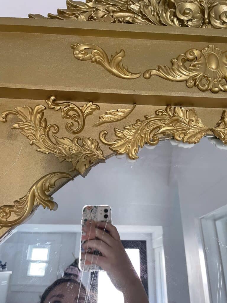 adding resin molds to DIY Mirror frame