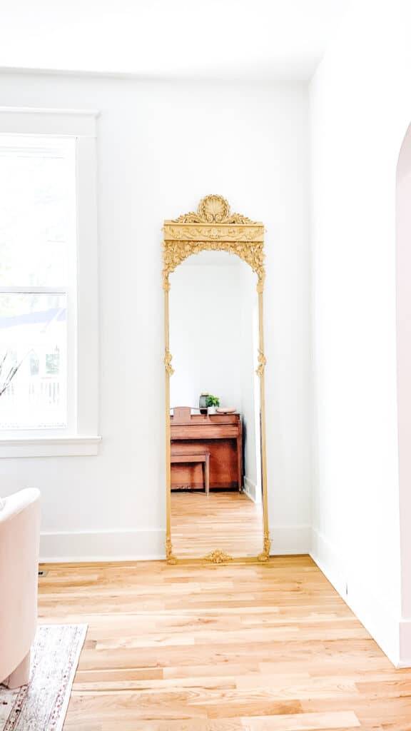 DIY Floor Mirror Frame