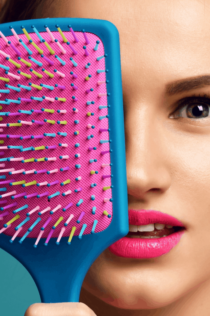 neon hairbrush 