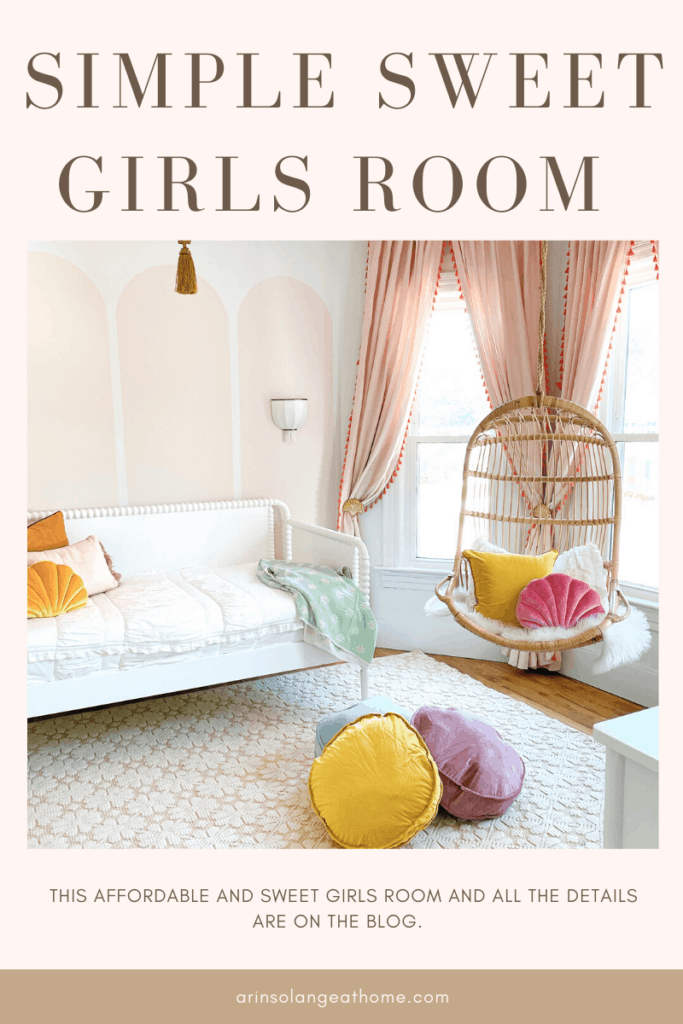 Simple girls room with Valspar Desert Bone 