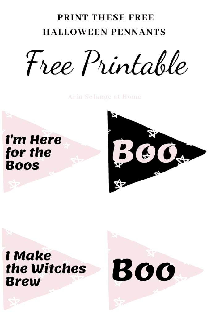 Free Printable Halloween Pennants 