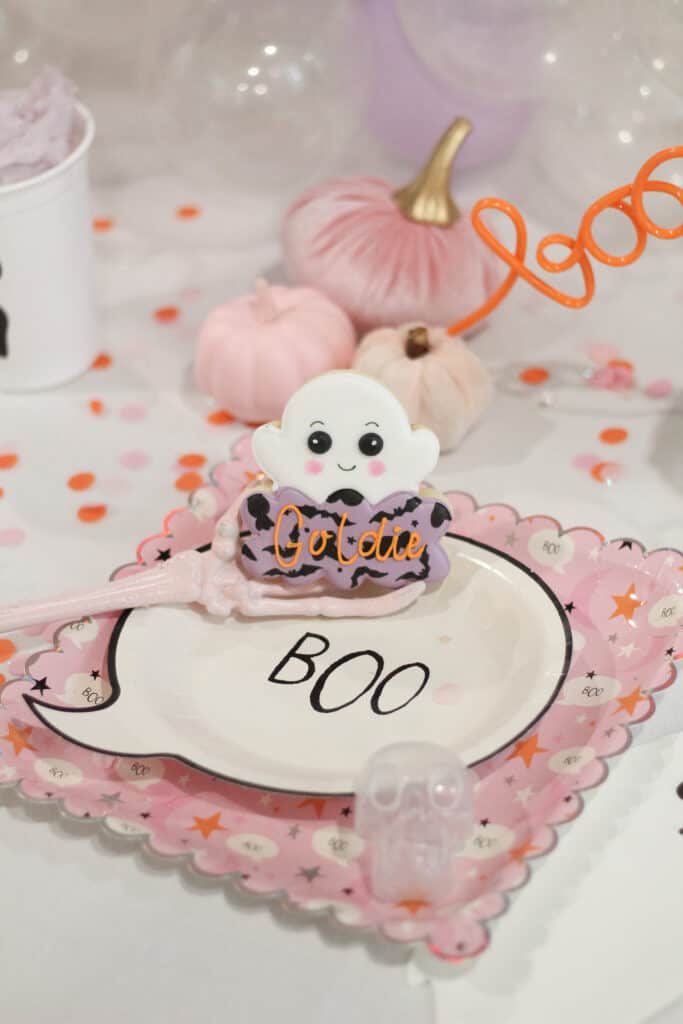 pink Halloween Plate 