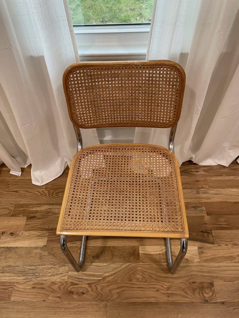 vintage cane dining chair 