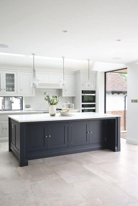 Kitchen with tile floors