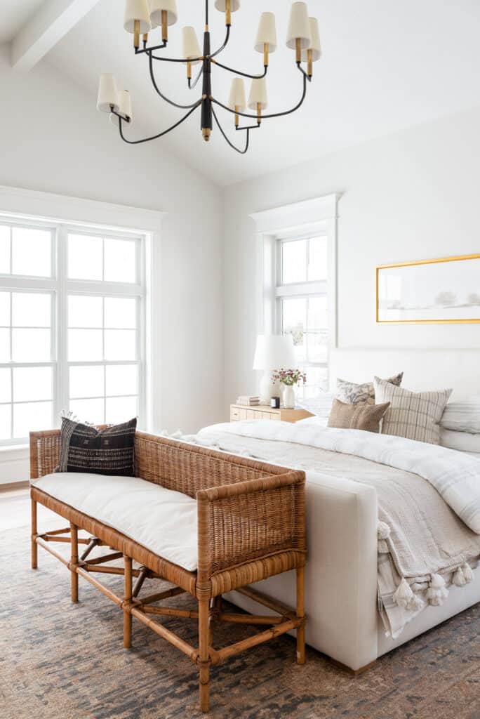 Chandelier Lighting in a Master Bedroom