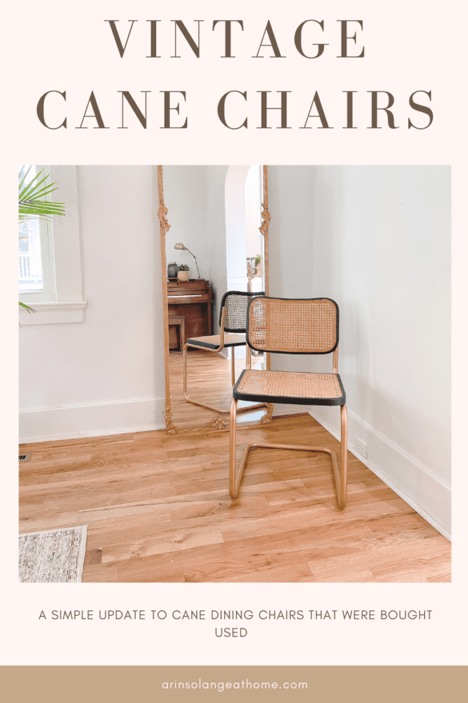 Vintage cane dining chairs 