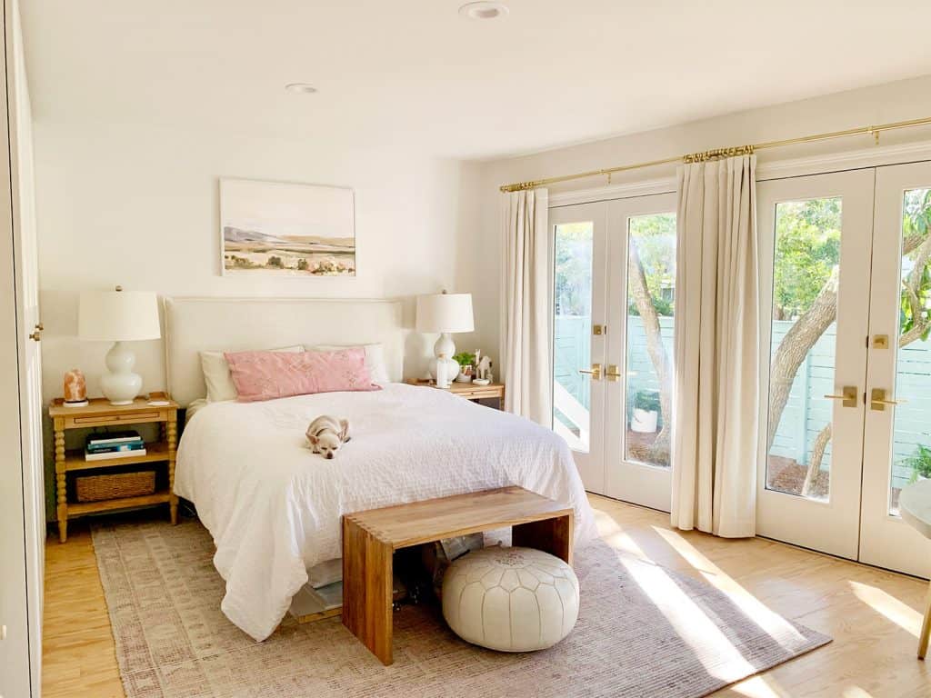 Bright and Airy Feminine Master Bedroom