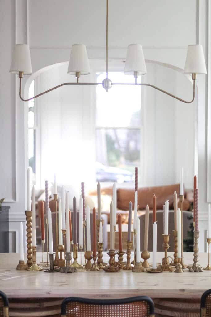 Gold Candlestick Centerpiece