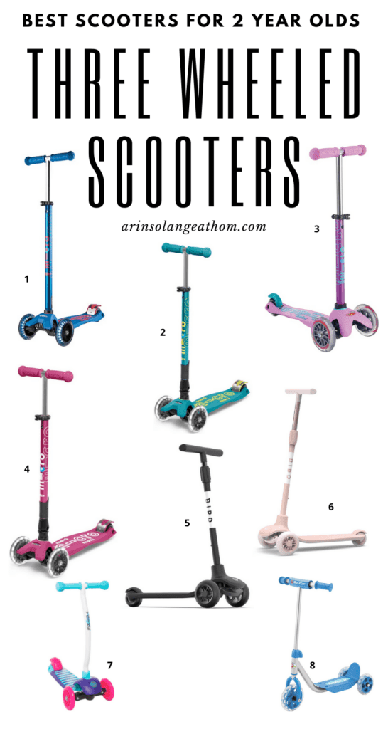 Three wheeled scooters for 2 year old
