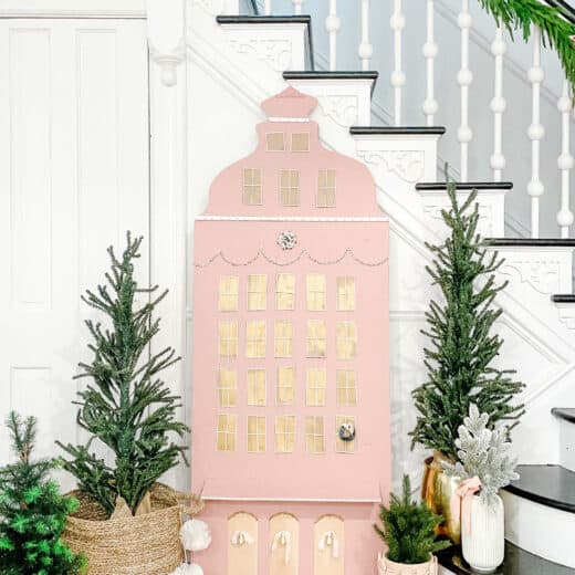 Large pink DIY advent calendar
