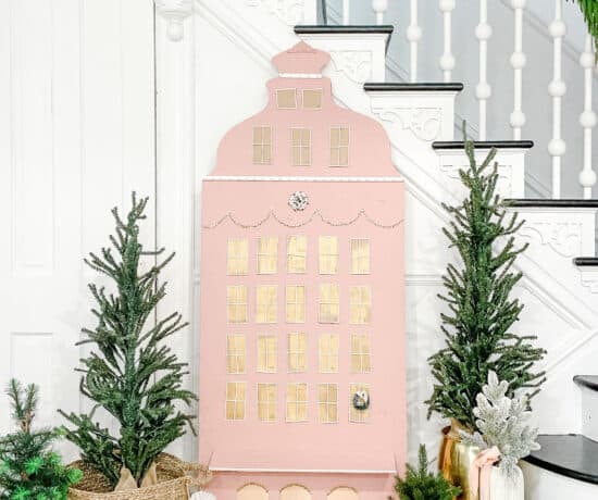 Large pink DIY advent calendar
