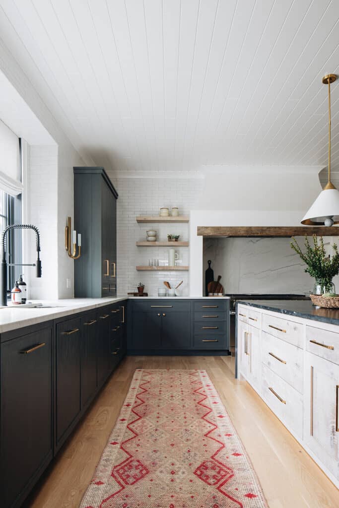 two toned kitchen