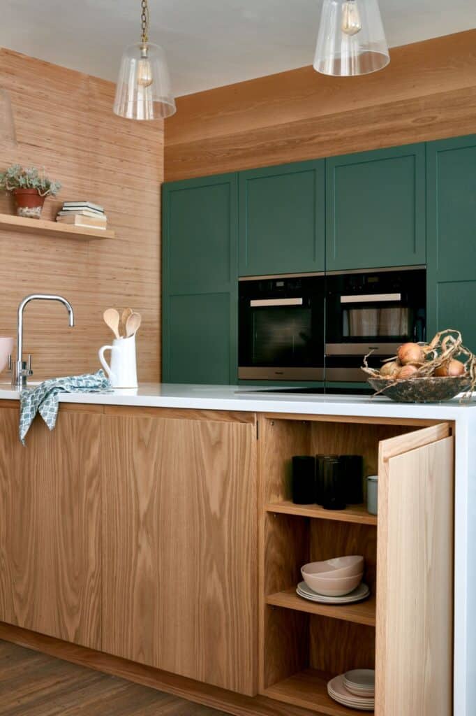 green and natural kitchen