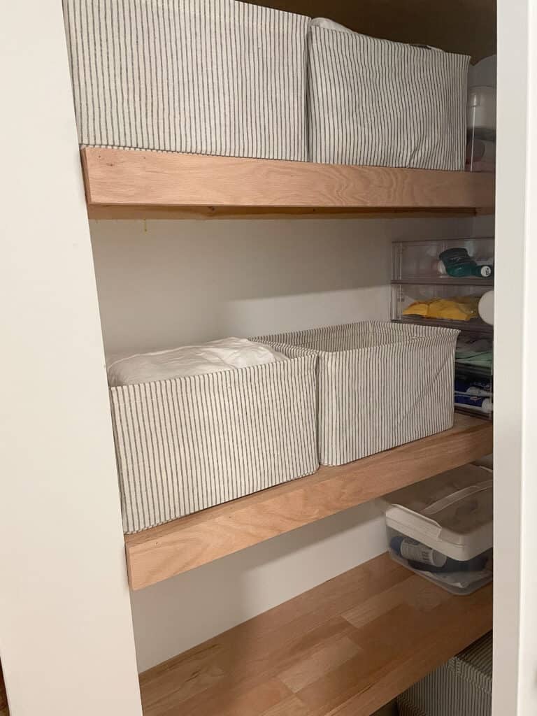 Linen Closet Organization