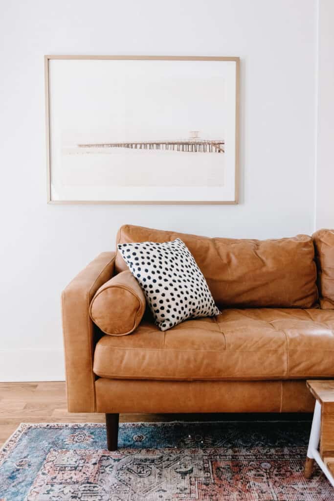 Poly and Bark Leather Sofa 