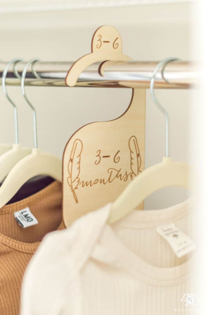 organized baby clothes