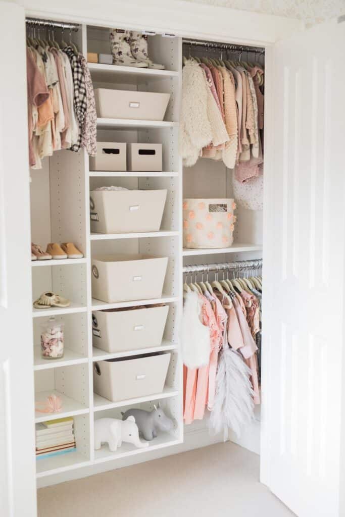 Nursery Closet Organization from a Mom of Four - arinsolangeathome