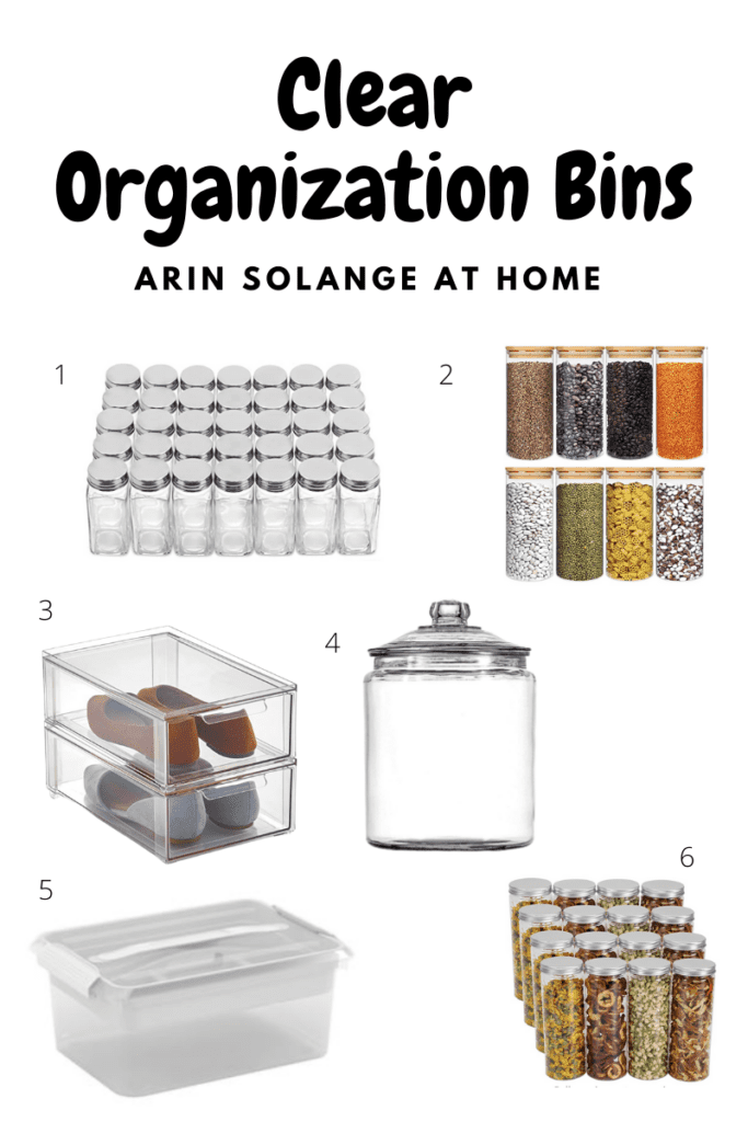Clear Organization Bins 
