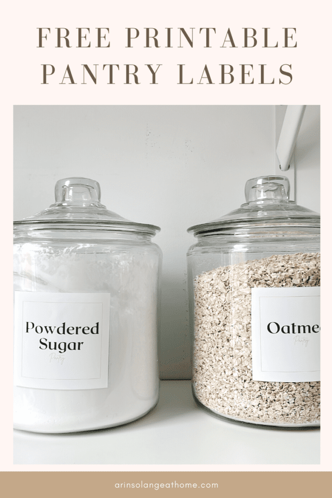 Free printable Pantry labels