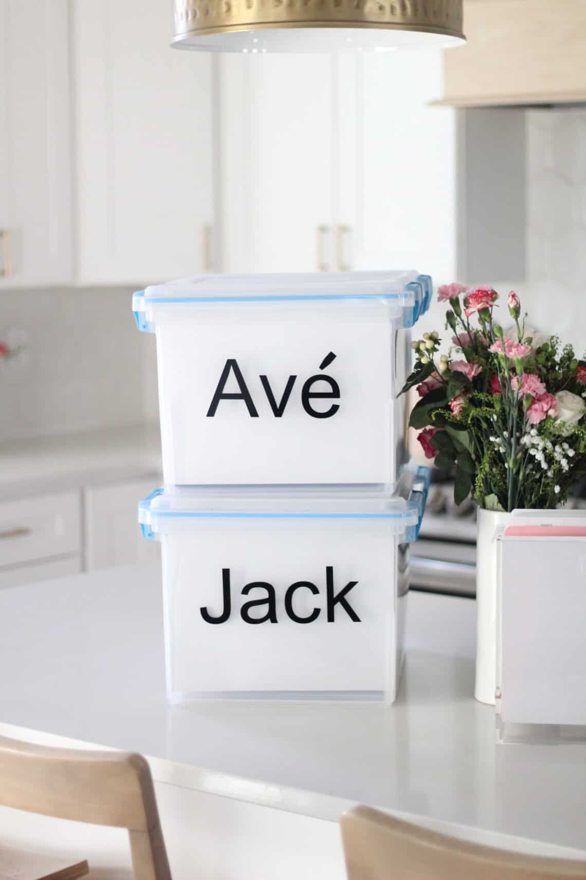 Kids School Papers Storage Bins - arinsolangeathome