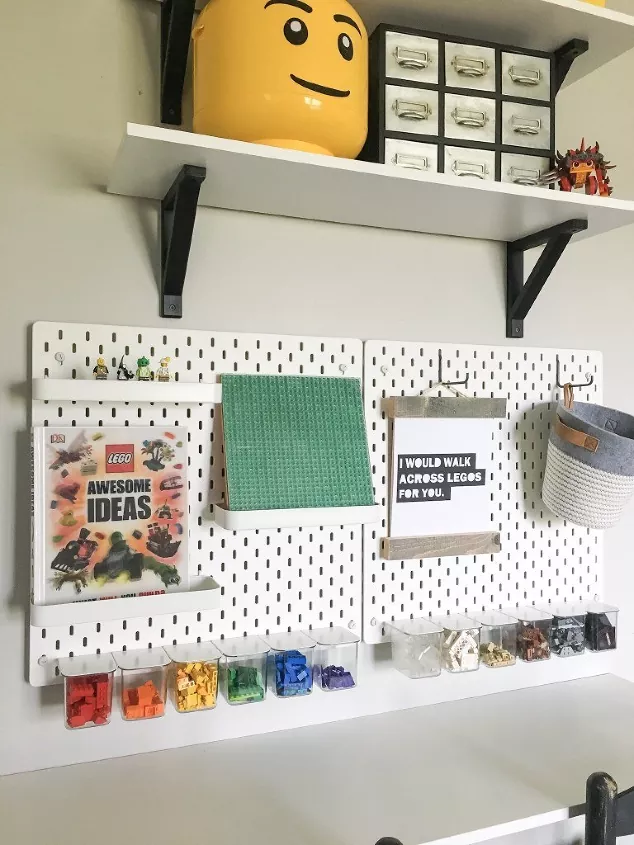 lego storage peg board