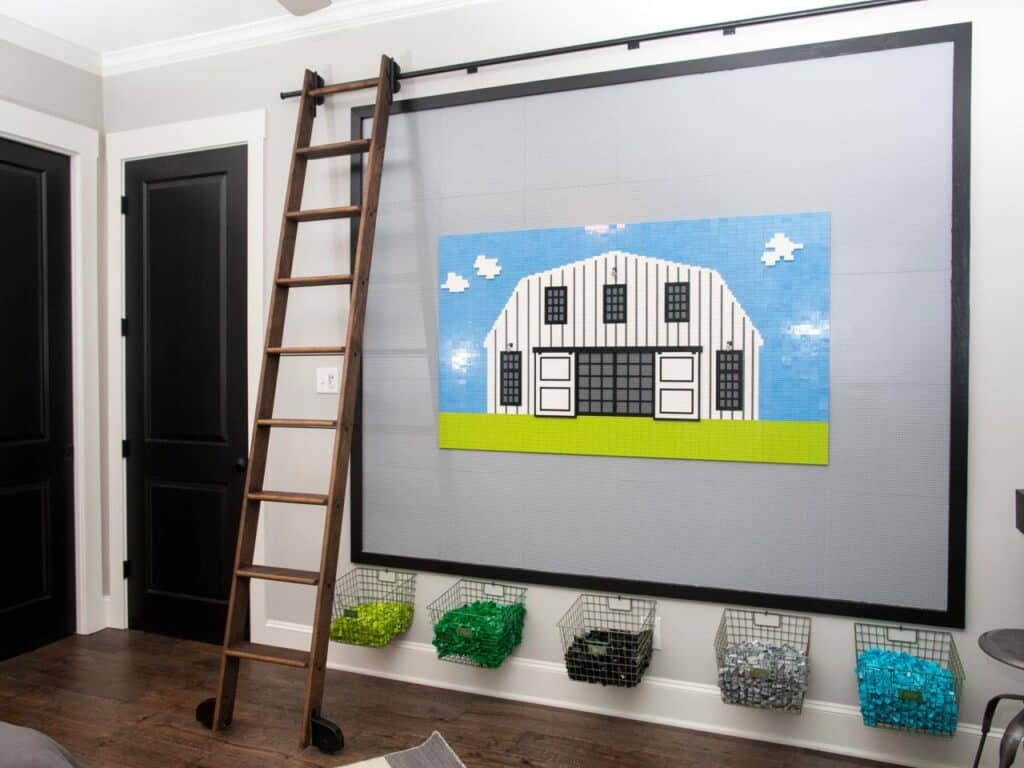 lego wall and storage
