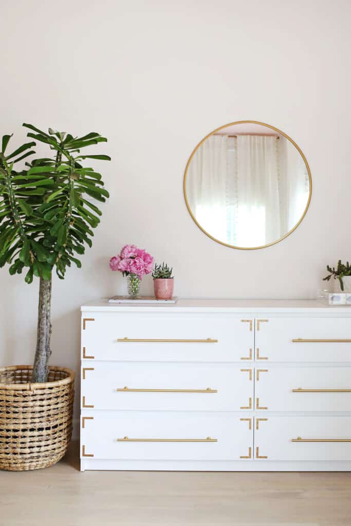 glam ikea dresser hack