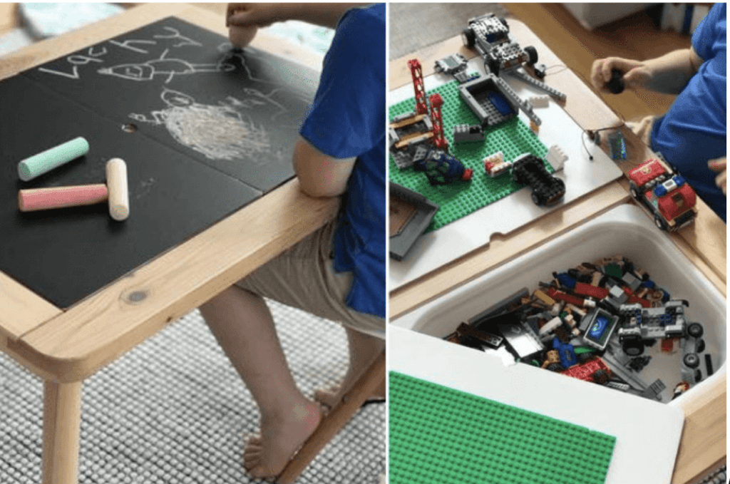 Lego storage table hack