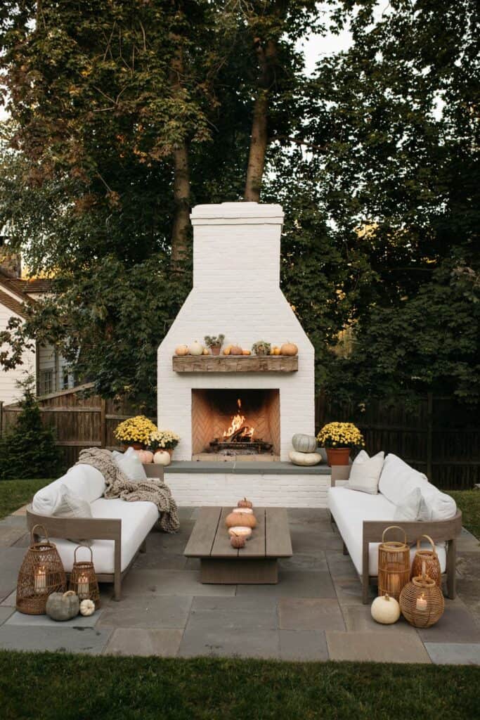 outdoor fire pit area